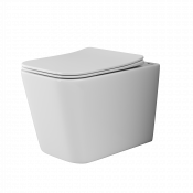 Подвесной унитаз Ceramica Nova Cubic CN1806 безободковый, микролифт